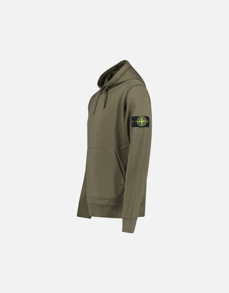 Brushed Organic Cotton Hoodie Military Green