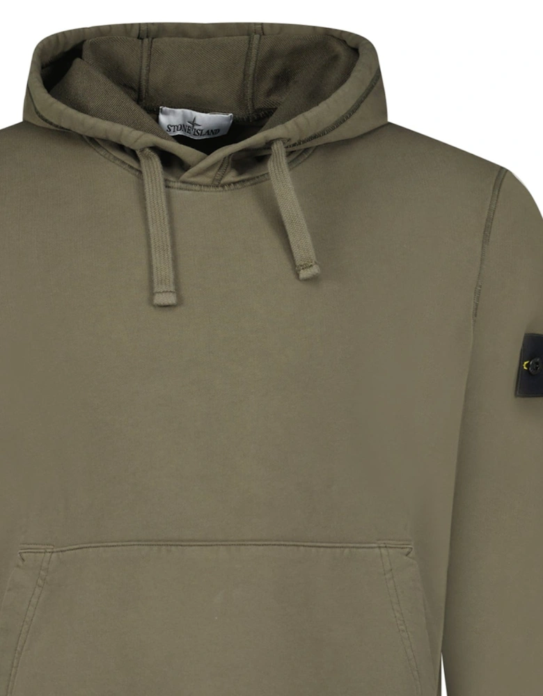 Brushed Organic Cotton Hoodie Military Green