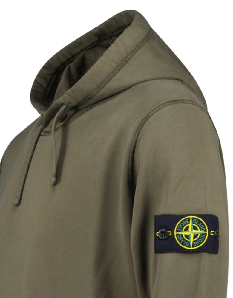 Brushed Organic Cotton Hoodie Military Green