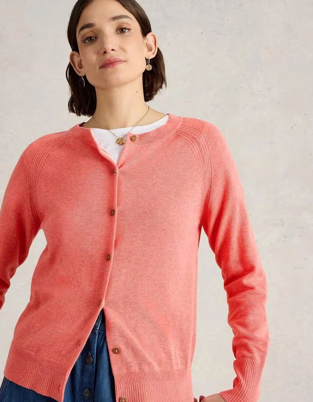 Women's Lulu Cardi Mid Coral, 7 of 6