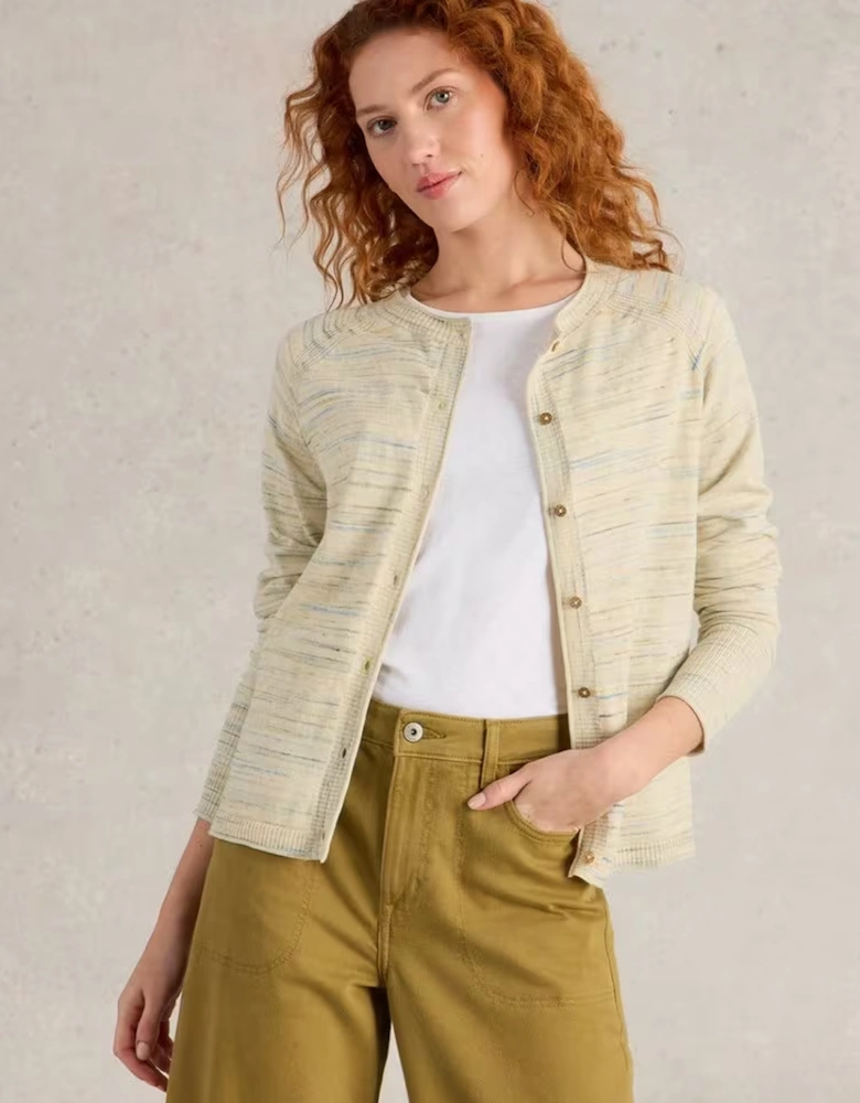 Women's Lulu Spacedye Cardi Natural Multi