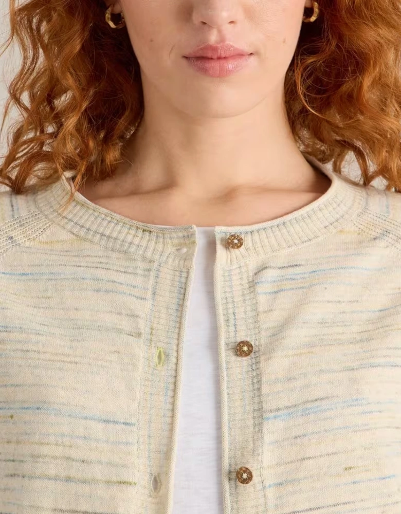 Women's Lulu Spacedye Cardi Natural Multi