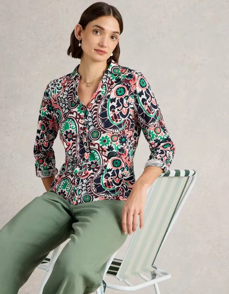 Women's Annie Jersey Shirt Natural Print