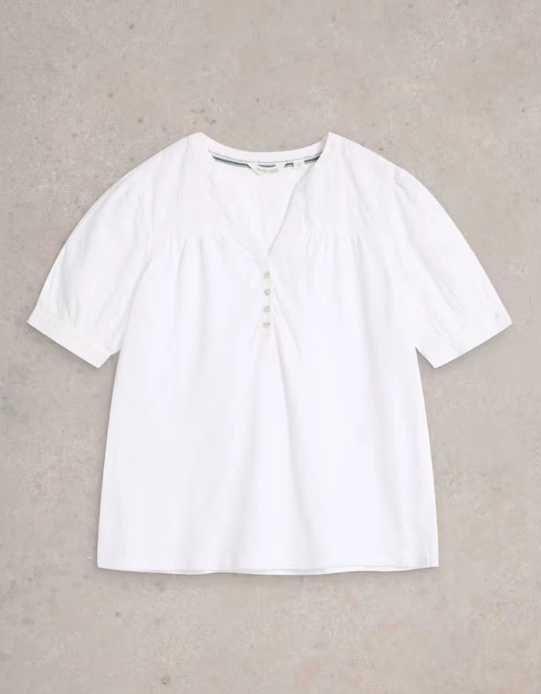 Women's Ellie Broderie Top Brilliant White