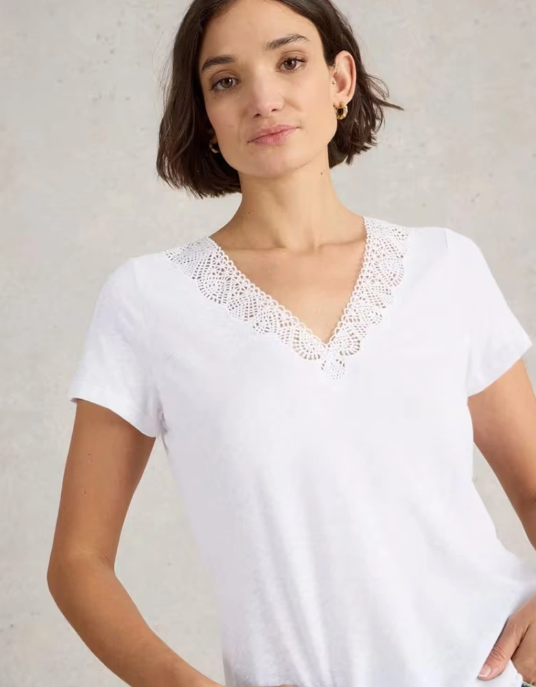 Women's Ellie Lace Tee Brilliant White