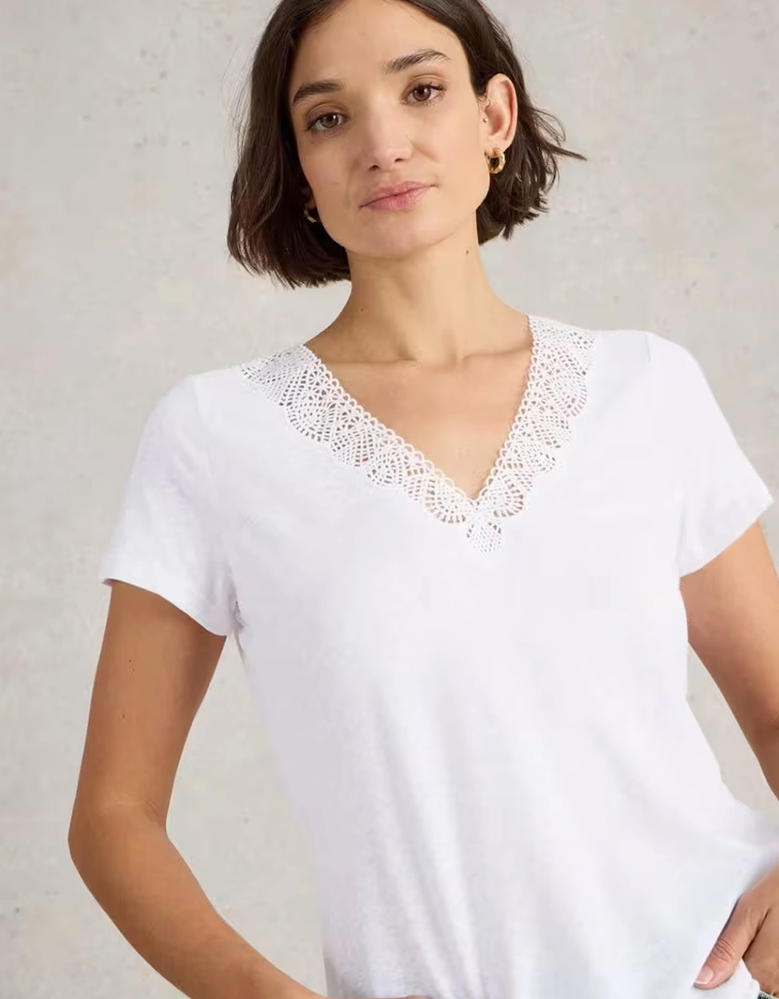 Women's Ellie Lace Tee Brilliant White, 8 of 7