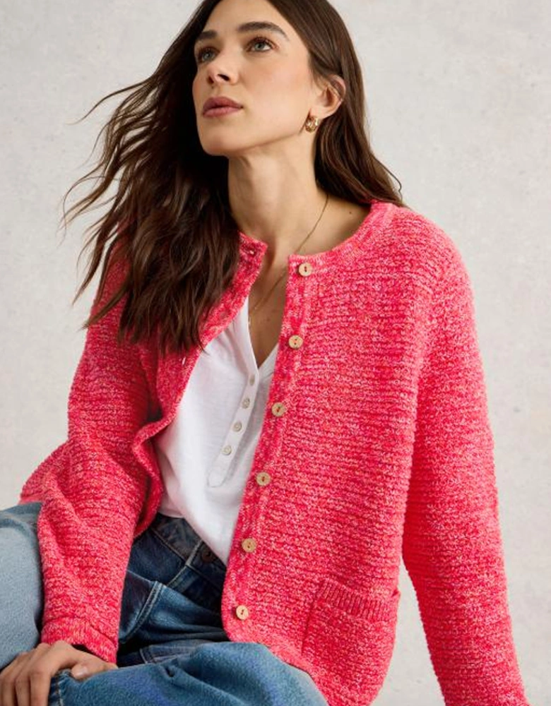 Women's Belle Stitchy Cardi Bright Pink