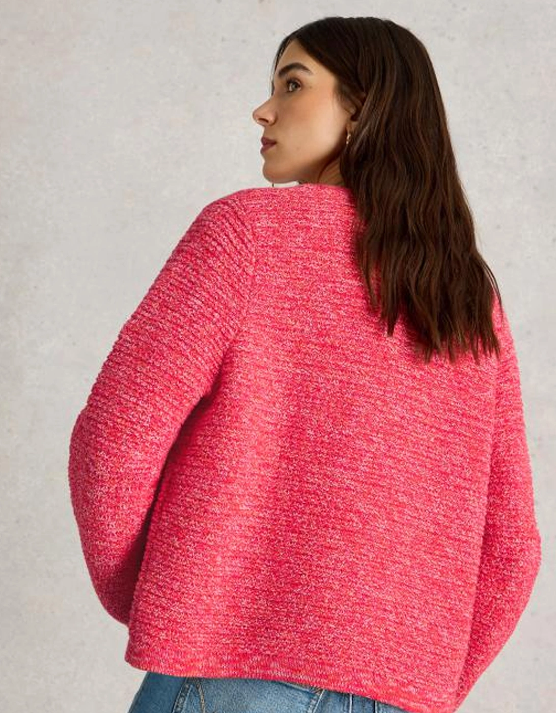 Women's Belle Stitchy Cardi Bright Pink