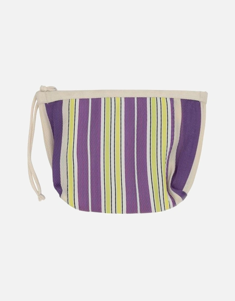 Multicolored Striped Powden Pouch with Monogram Women Other