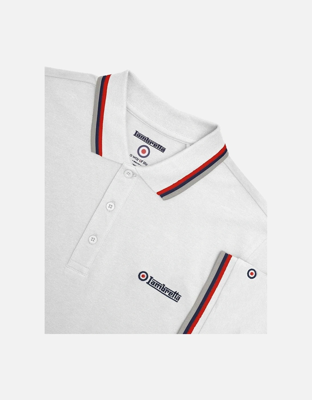 Lambretta Mens Triple Tipped Polo Shirt
