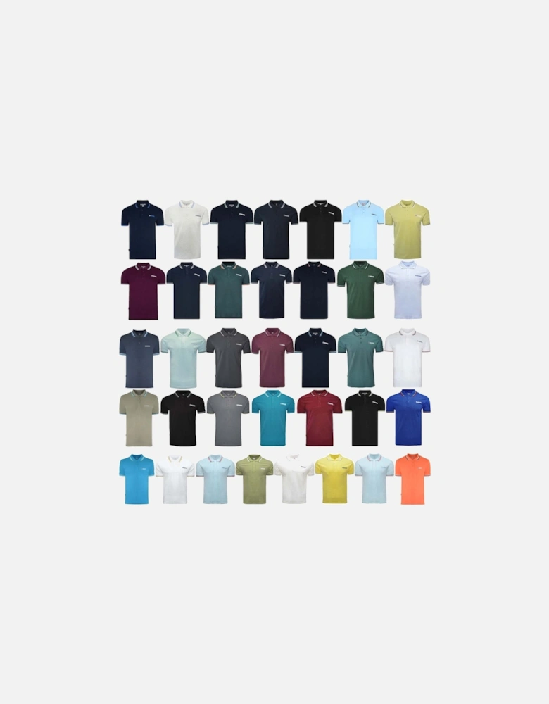 Mens Twin Tipped Retro Polo Shirt