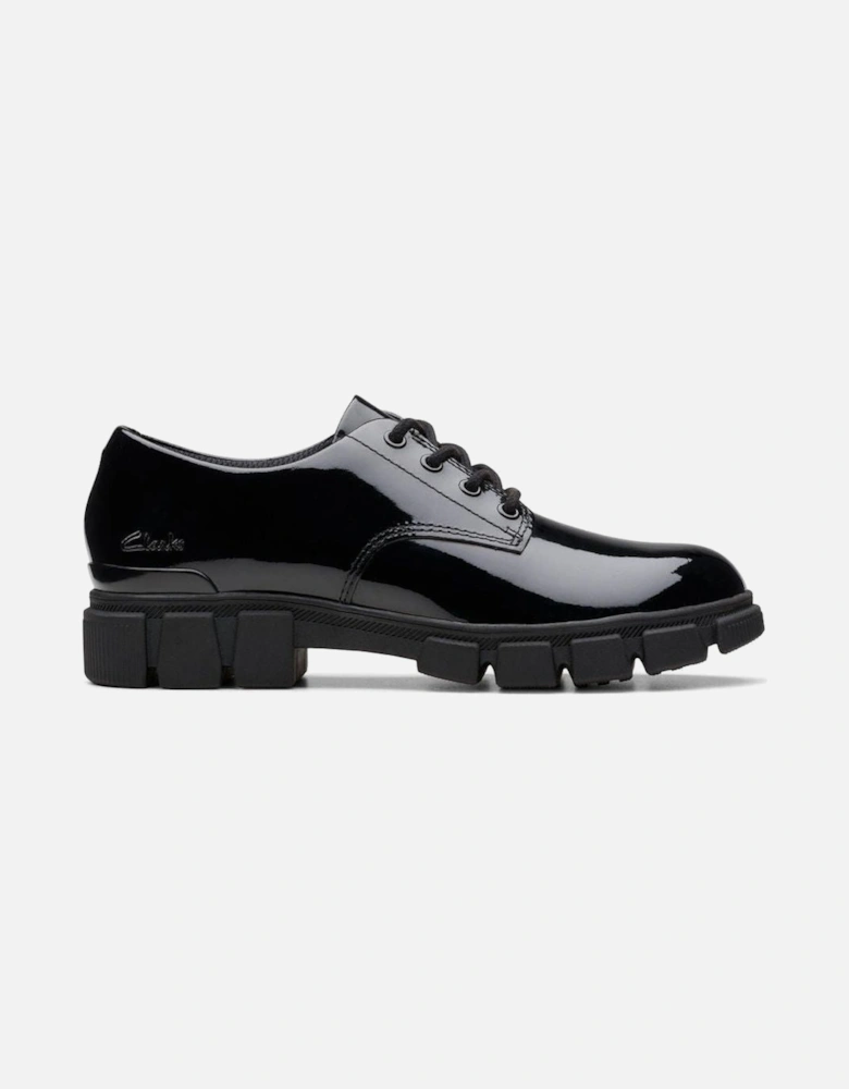 Evyn Lace Youth black patent