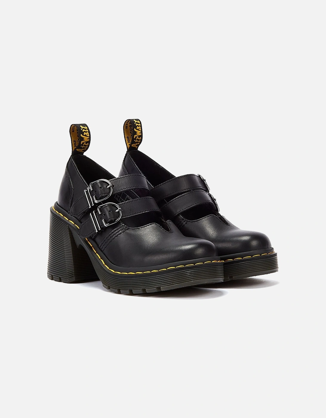 Dr. Martens Eviee Sendal Leather Women's Black Heels, 9 of 8