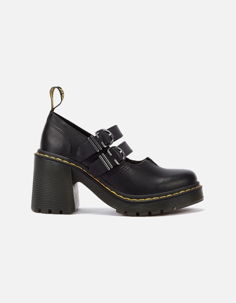 Dr. Martens Eviee Sendal Leather Women's Black Heels