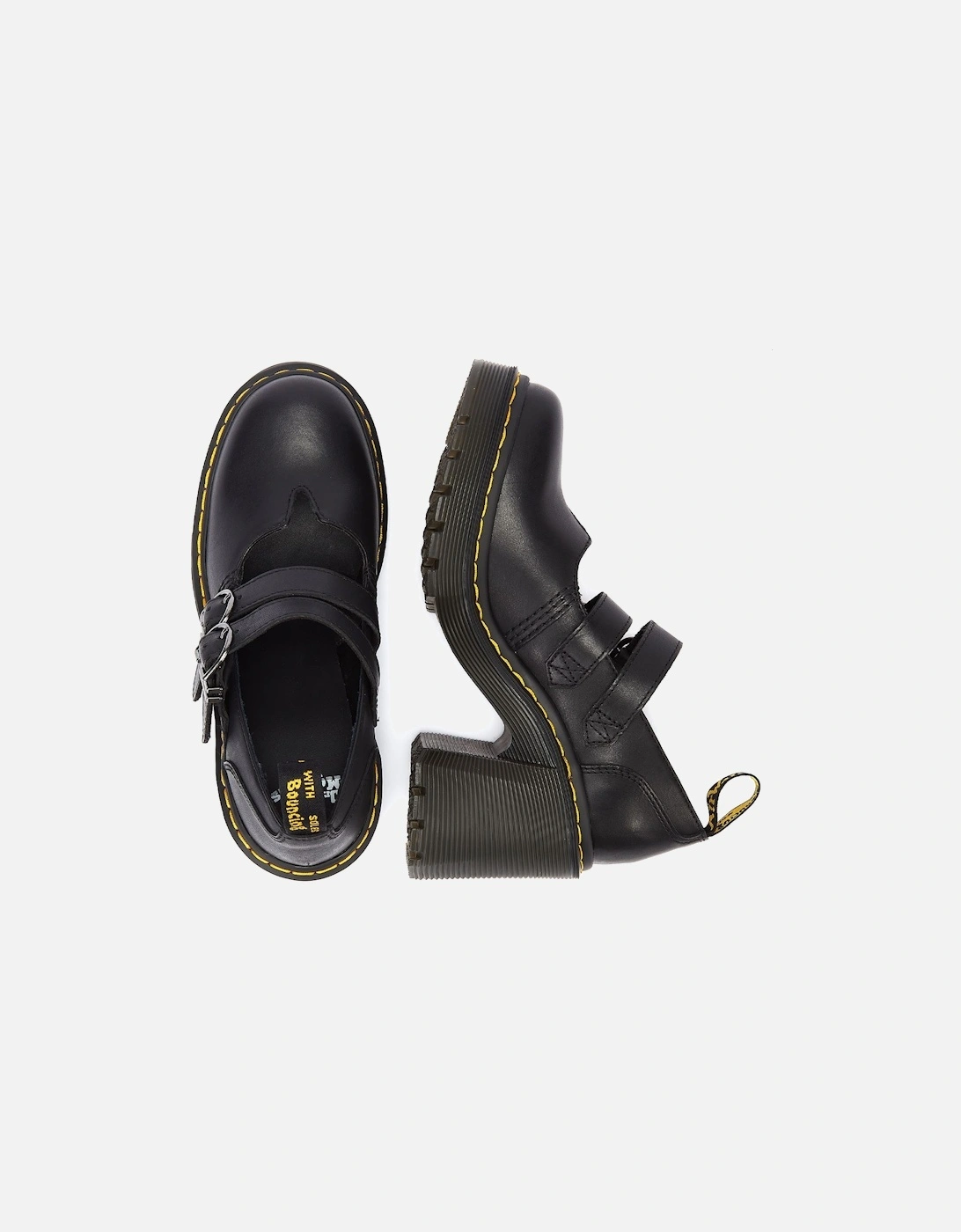 Dr. Martens Eviee Sendal Leather Women's Black Heels