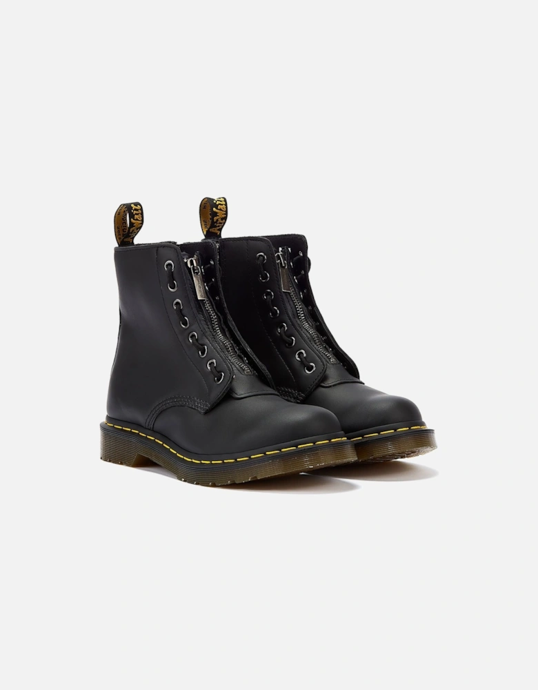 Dr. Martens 1460 Pascal Front Zip Black Boots