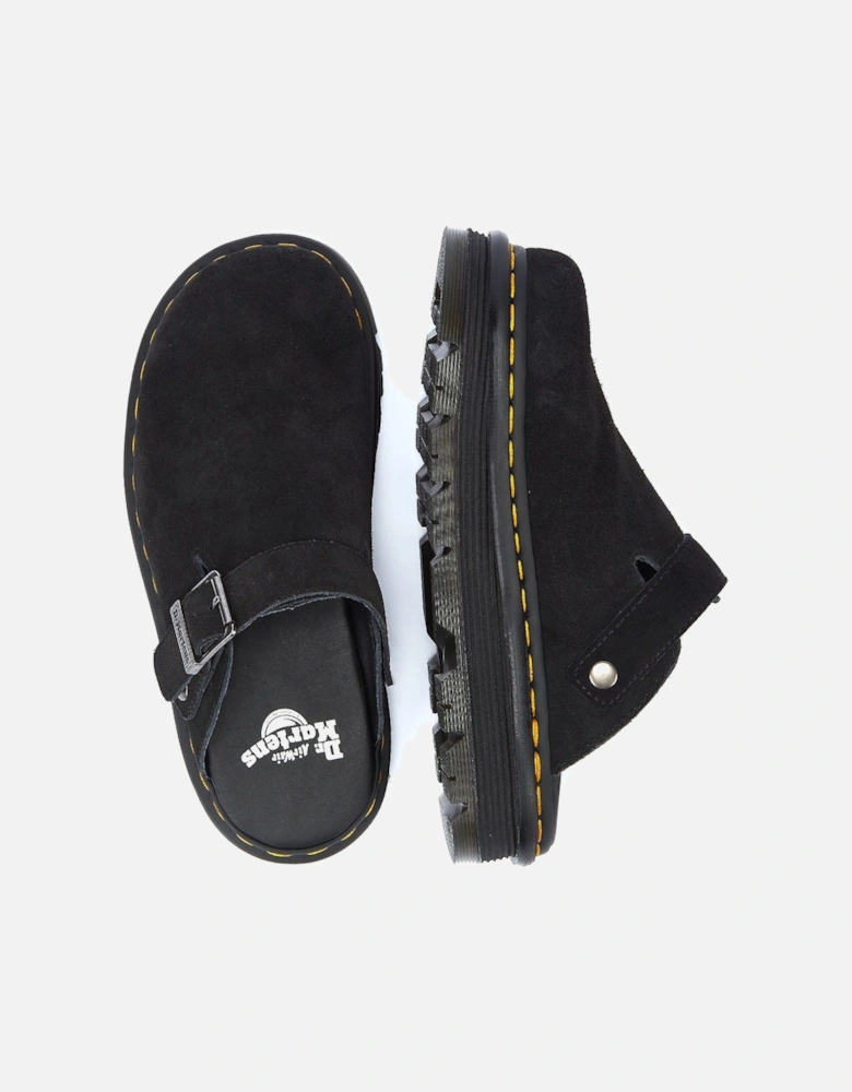 Dr. Martens Zebzag Mule EH Suede Black Clogs