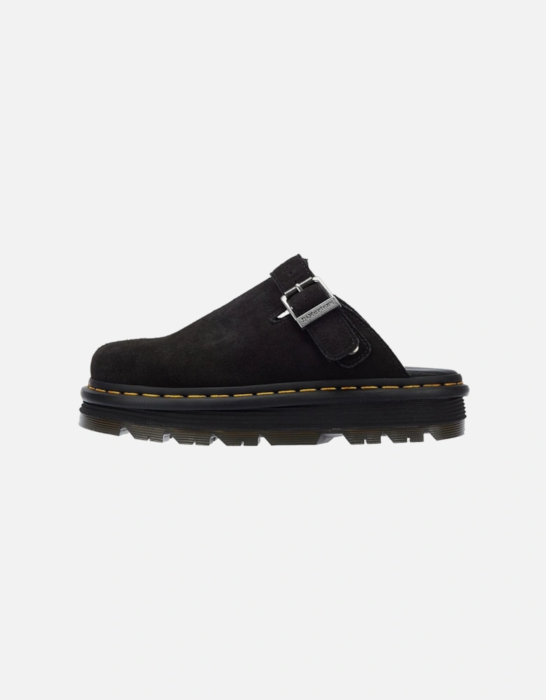 Dr. Martens Zebzag Mule EH Suede Black Clogs