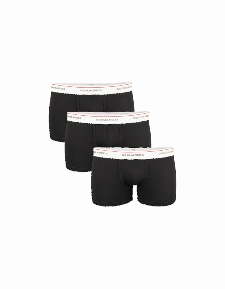 3-Pack Boxer Trunks, Black