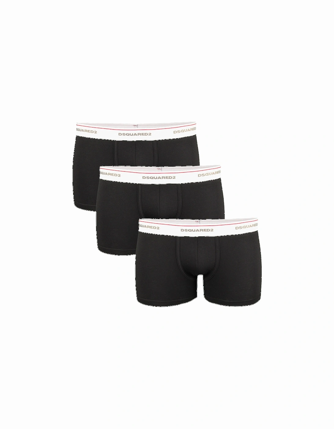 Dsquared2 Men's Black/Black 3-Pack Boxer Trunks, - : 32/30/31 Small
