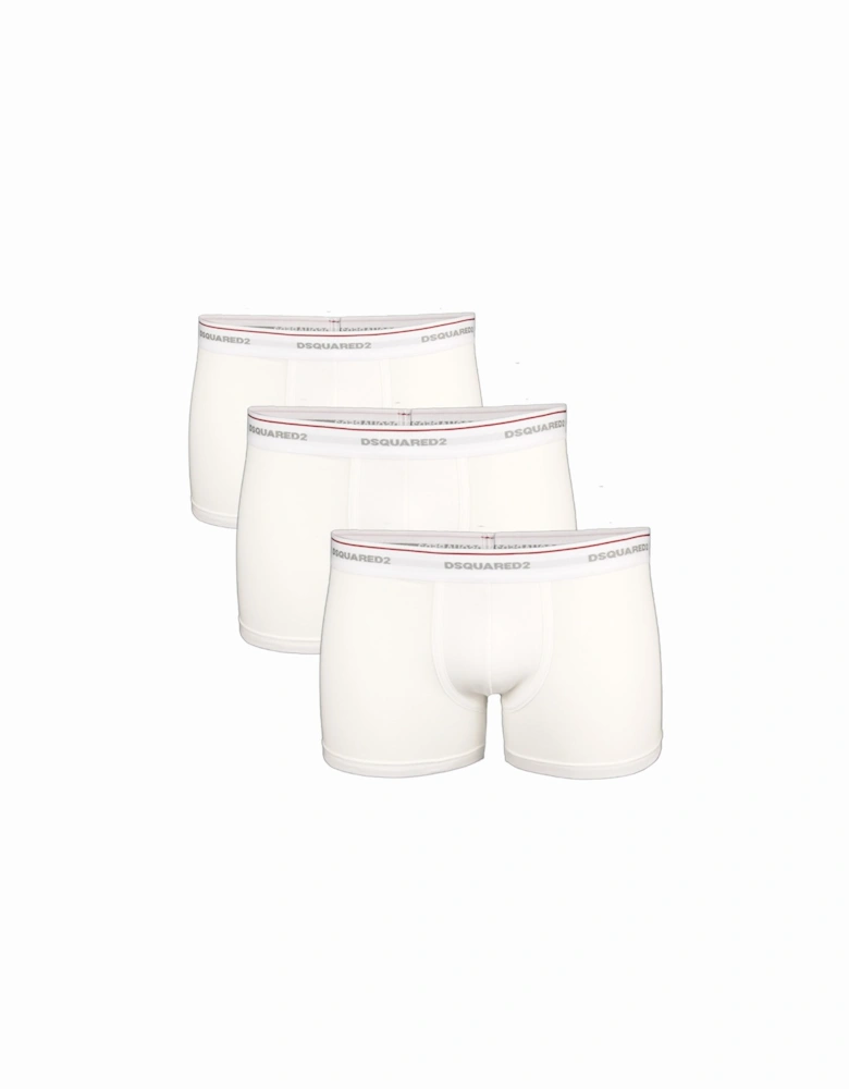 3-Pack Boxer Trunks, White