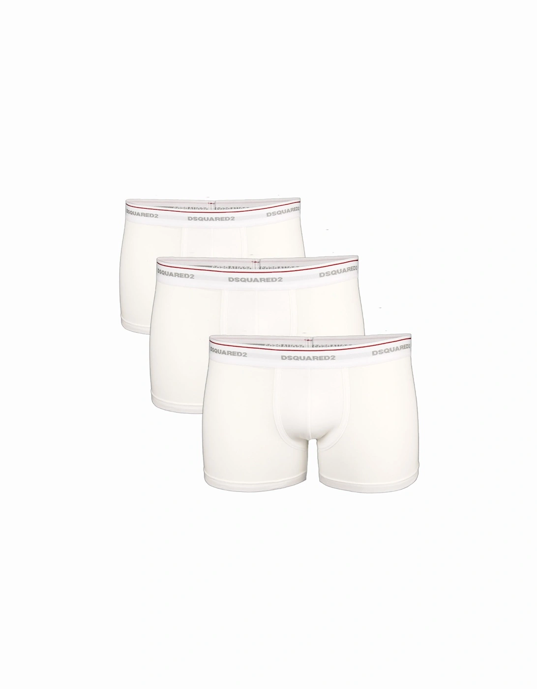 Dsquared2 Men's White 3-Pack Boxer Trunks, - : 32/30/31 Small