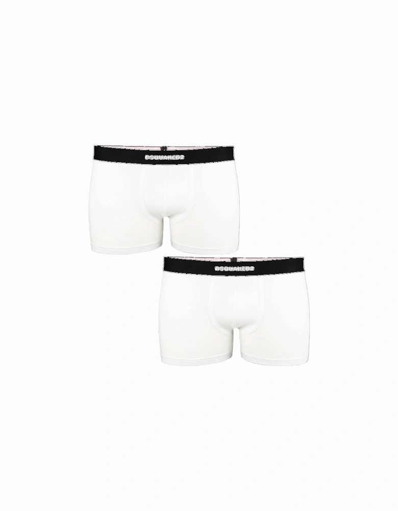 2-Pack Boxer Trunks, White