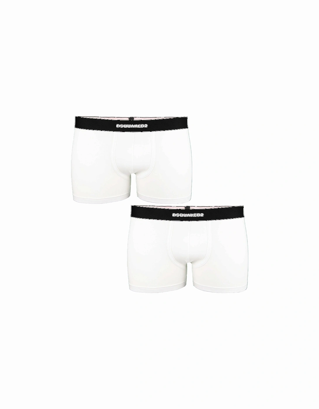 Dsquared2 Men's White/White 2-Pack Boxer Trunks, - : 32/30/31 Small