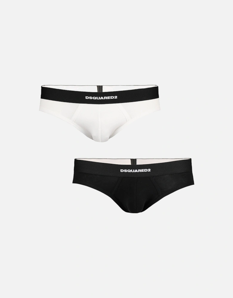 2-Pack Briefs, Black/White