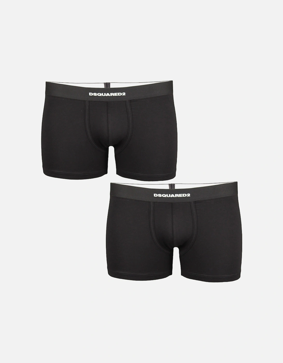 Dsquared2 Men's Black/Black 2-Pack Boxer Trunks, - : 32/30/31 Small