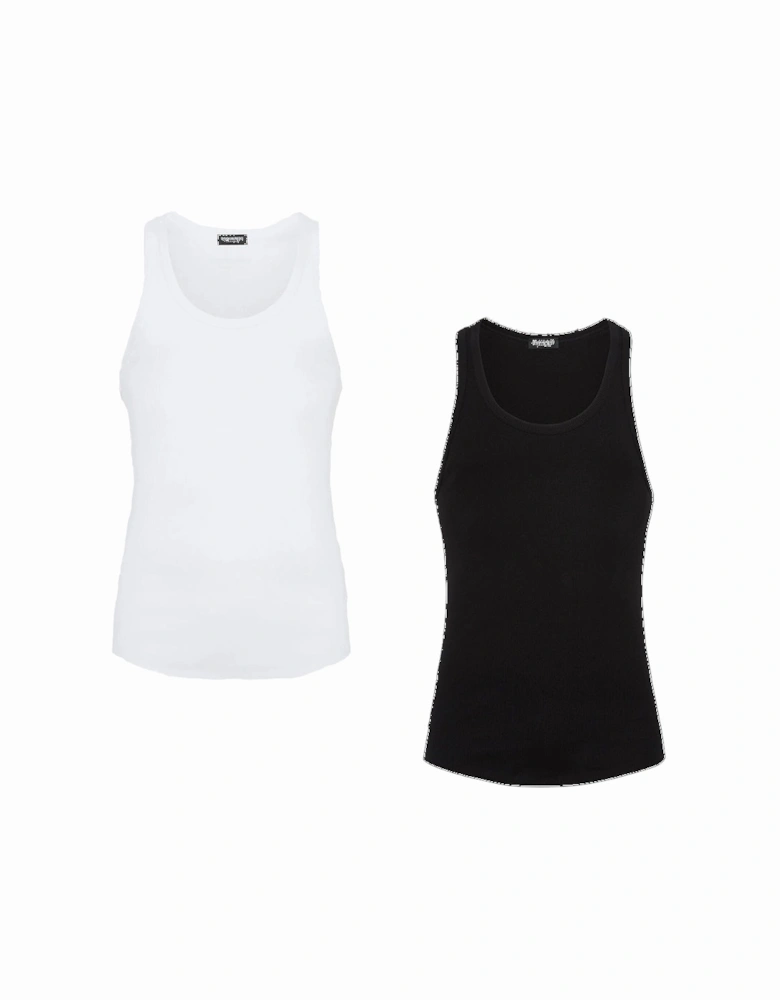 2-Pack Tank Tops, Black/White