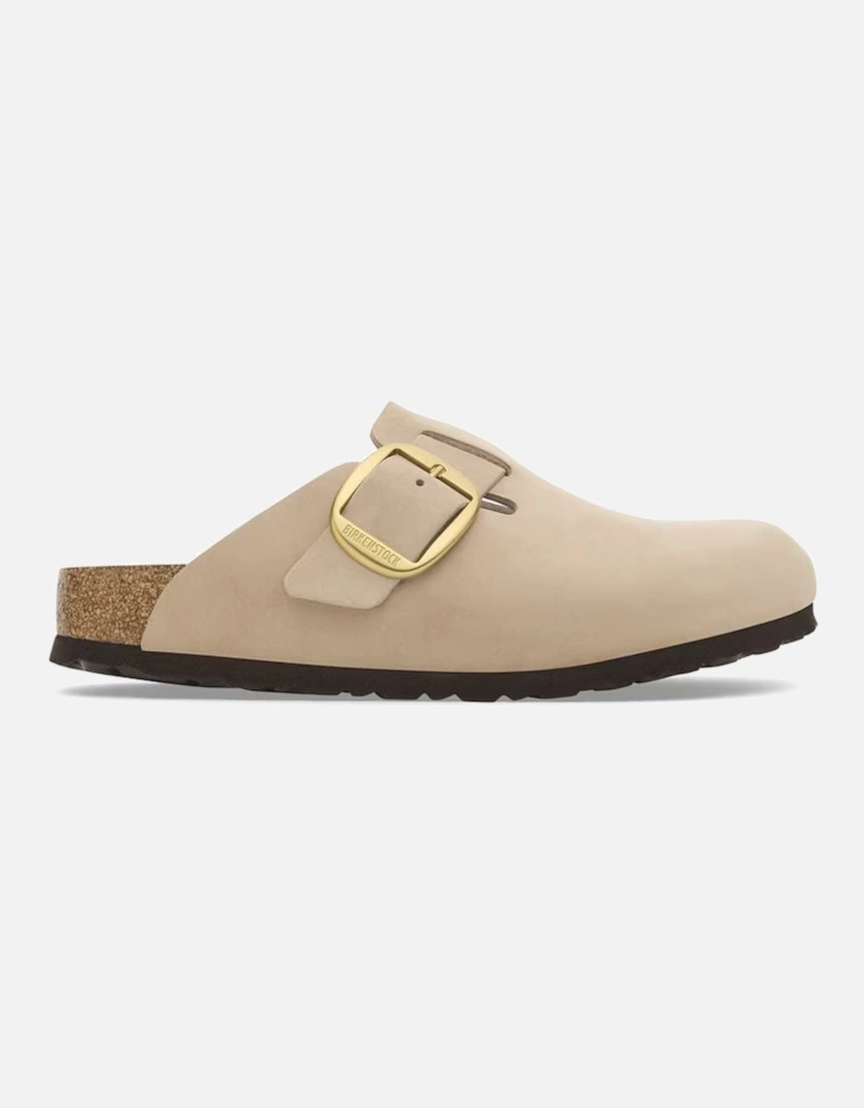 Birkenstock Women's Boston Big Buckle Nubuk Leather Regular Sandcastle