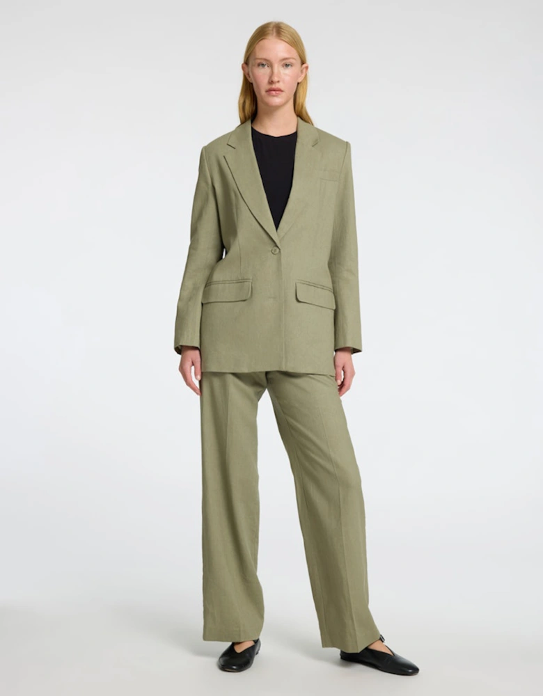 Femme Tania-Rita Long Sleeve Relaxed Blazer Vertiver