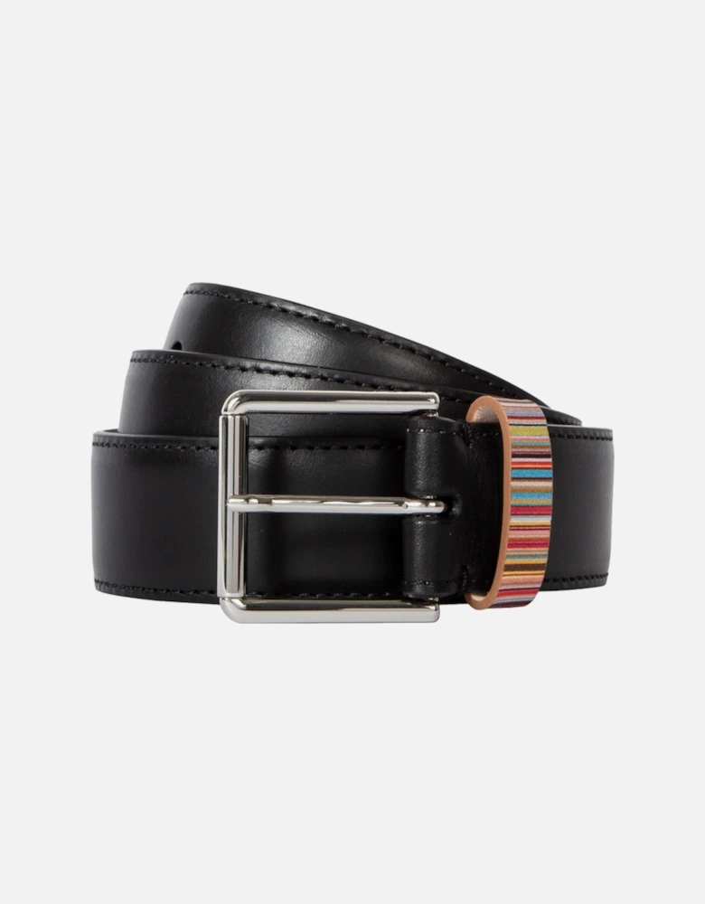 Stripe Keeper Belt 79 BLACK