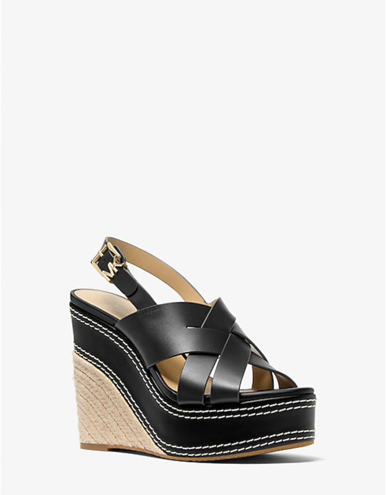 Nora Leather Wedge Sandal