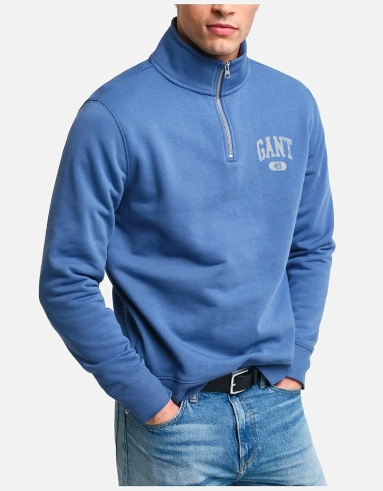 Graphic Half Zip Sweat Salty Sea