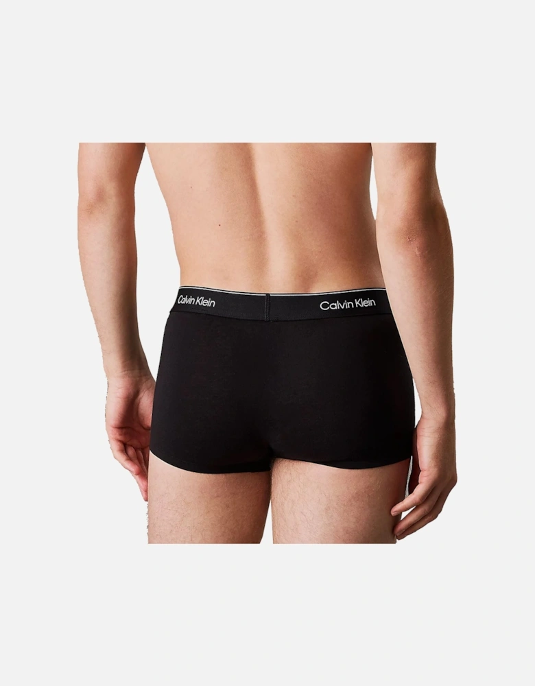 Icon Cotton Stretch 5 Pack Low Rise Trunks Black