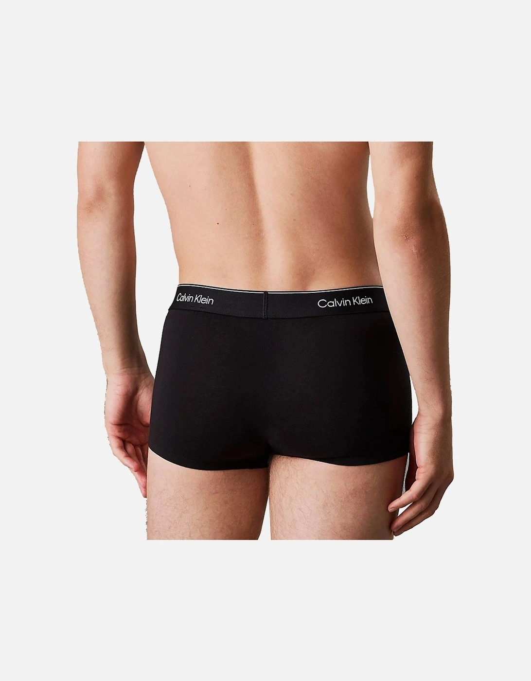 Icon Cotton Stretch 5 Pack Low Rise Trunks Black