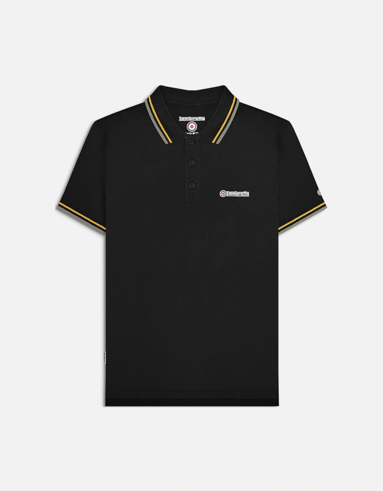 Mens Twin Tipped Retro Polo Shirt