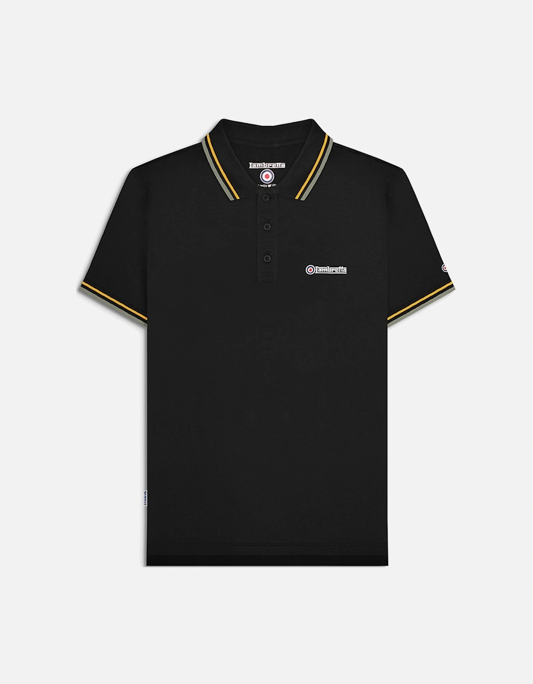 Mens Twin Tipped Retro Polo Shirt, 2 of 1