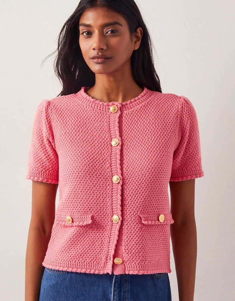 Sami Stitch Cardigan - Pink