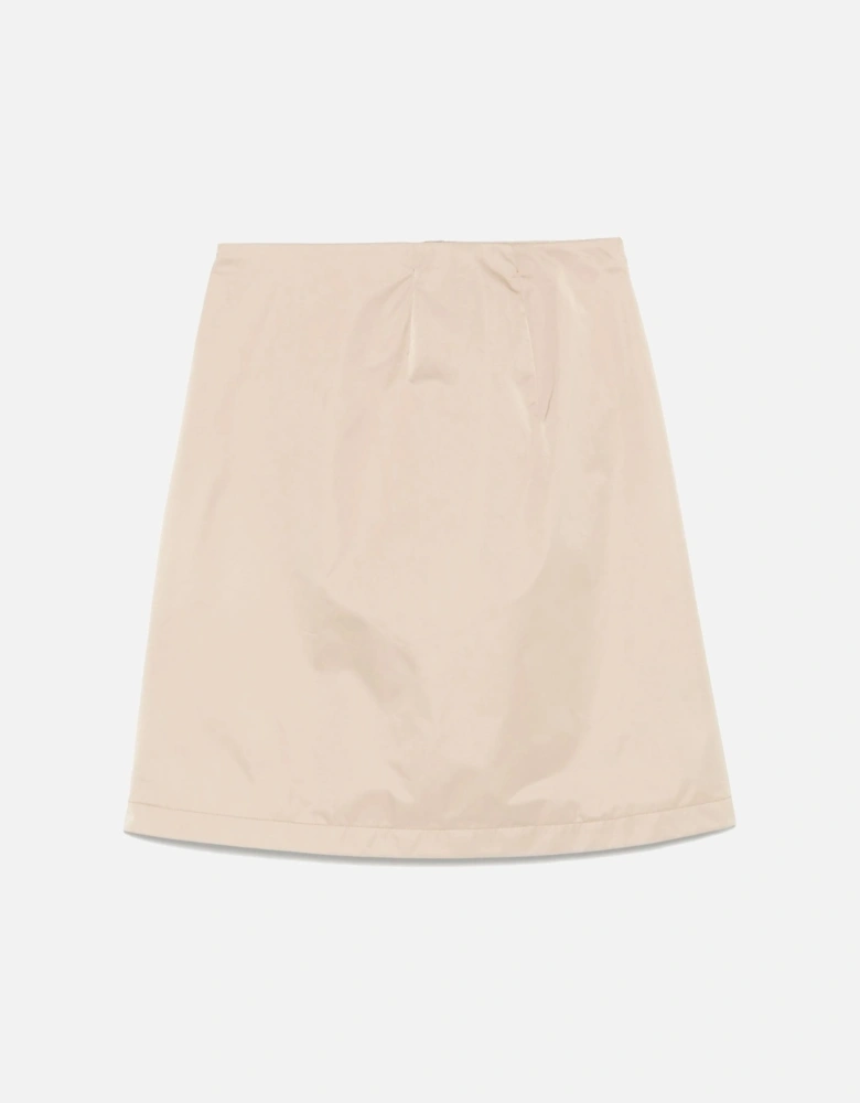 Womens Mid Length Skirt Beige