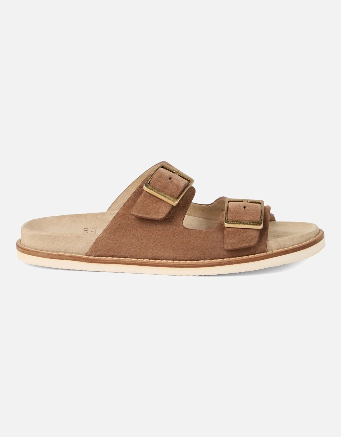 Suede Double Strap Sandals Brown, 6 of 5