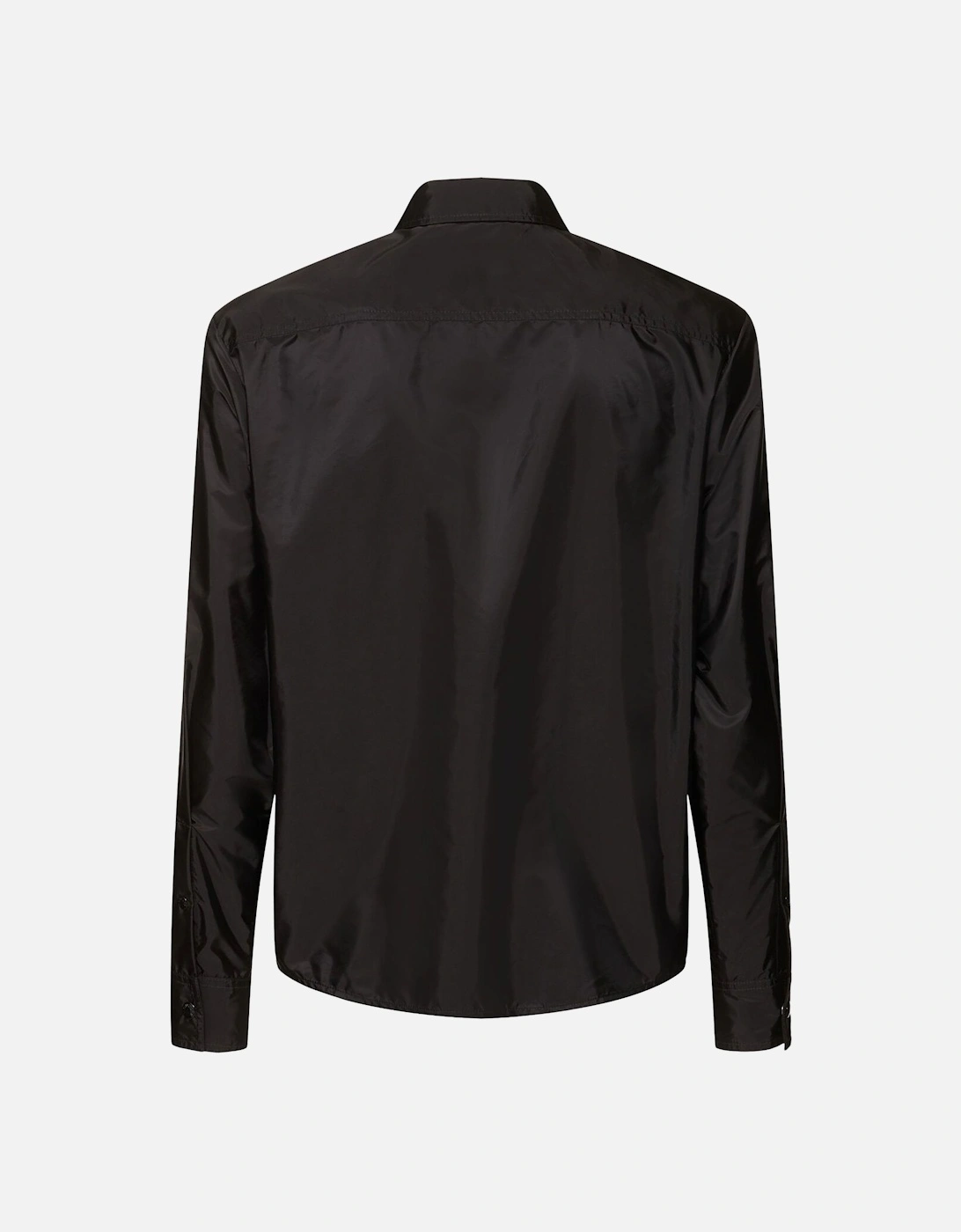 Patch Pocket Zip Overshirt Black