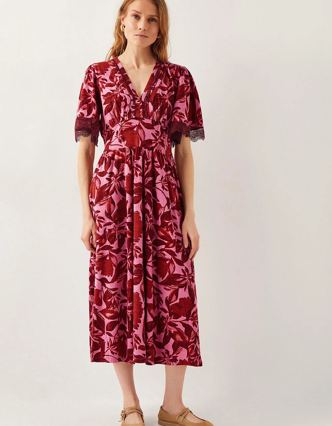 Aimee Print Jersey Dress - Pink, 2 of 1