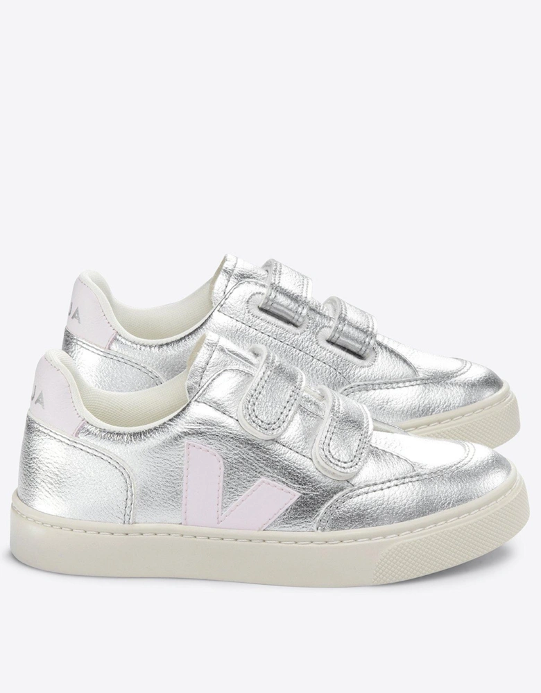 Girls Small V-12 Trainers - Silver