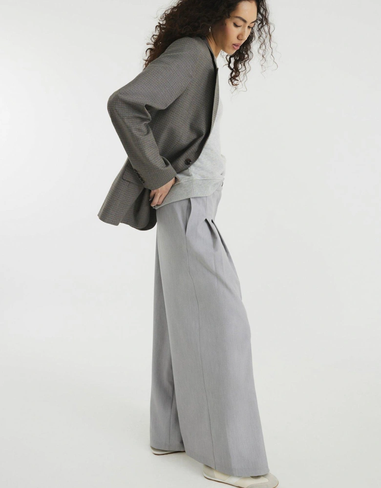 Easy Wide Leg Trouser - Grey