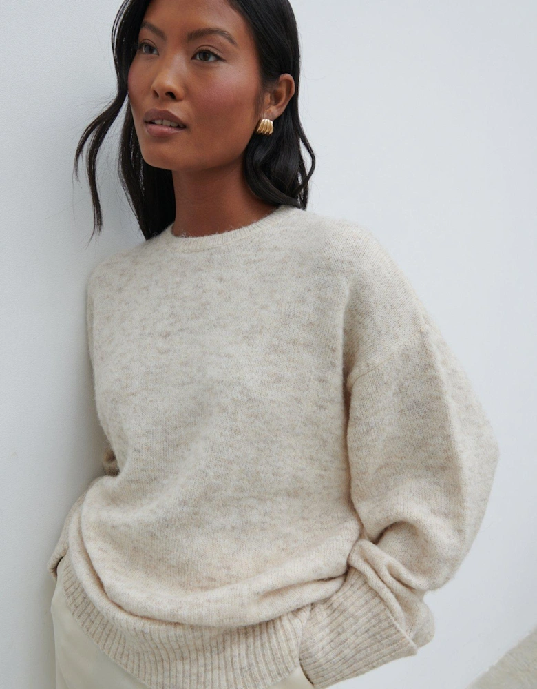 Nina Knitted Jumper - Beige Marl