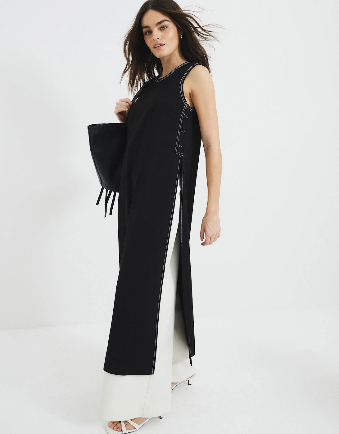 Tailored Maxi Top - Black, 2 of 1