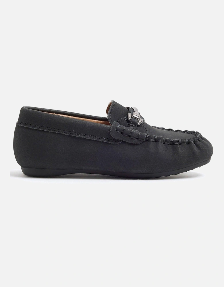 Mini Boys Snaffle Loafers - Black